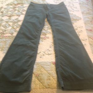 Free People green velvet flare leg pants